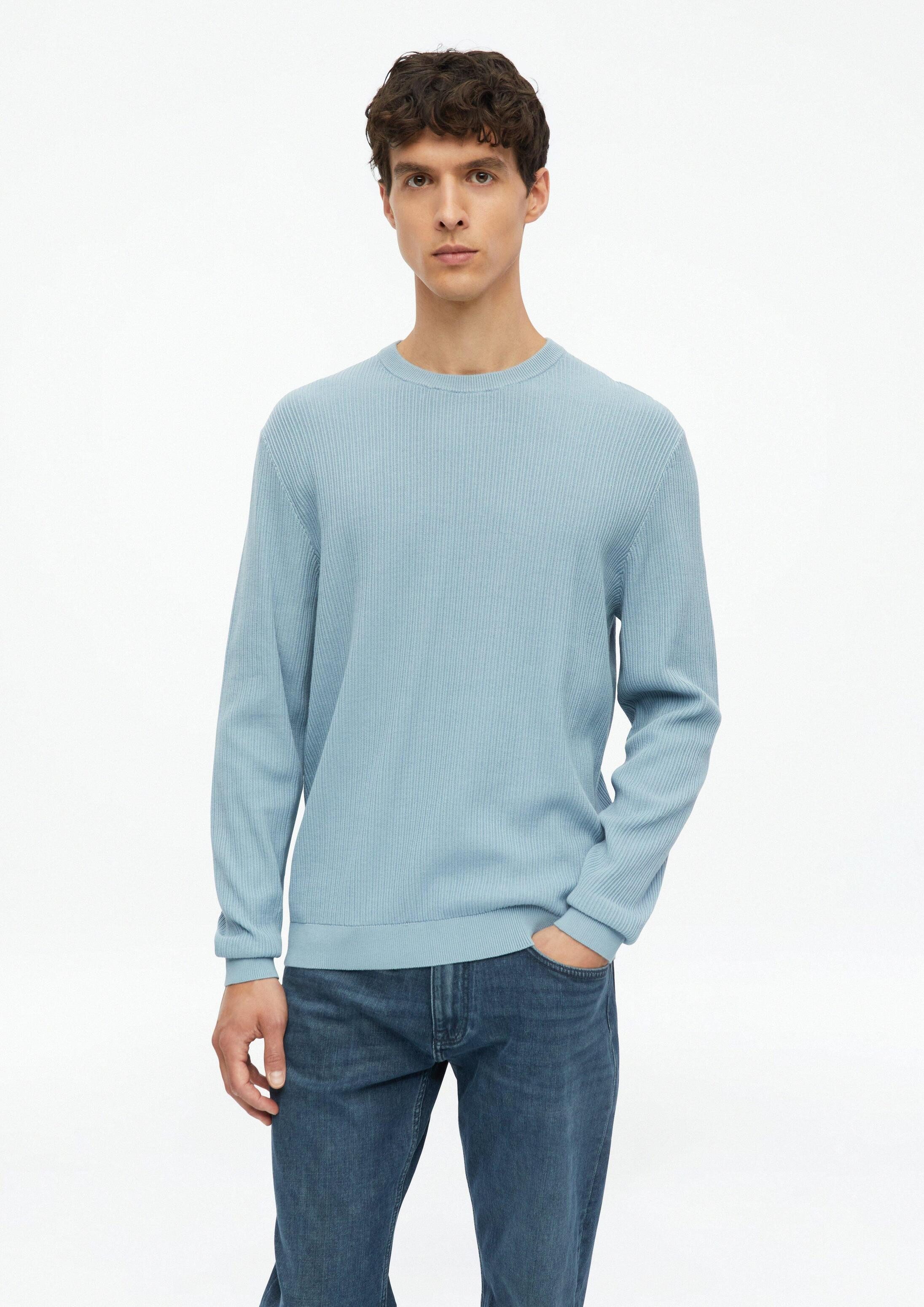 s.Oliver Longpullover Strickpullover Baumwollpullover mit Rippstruktur