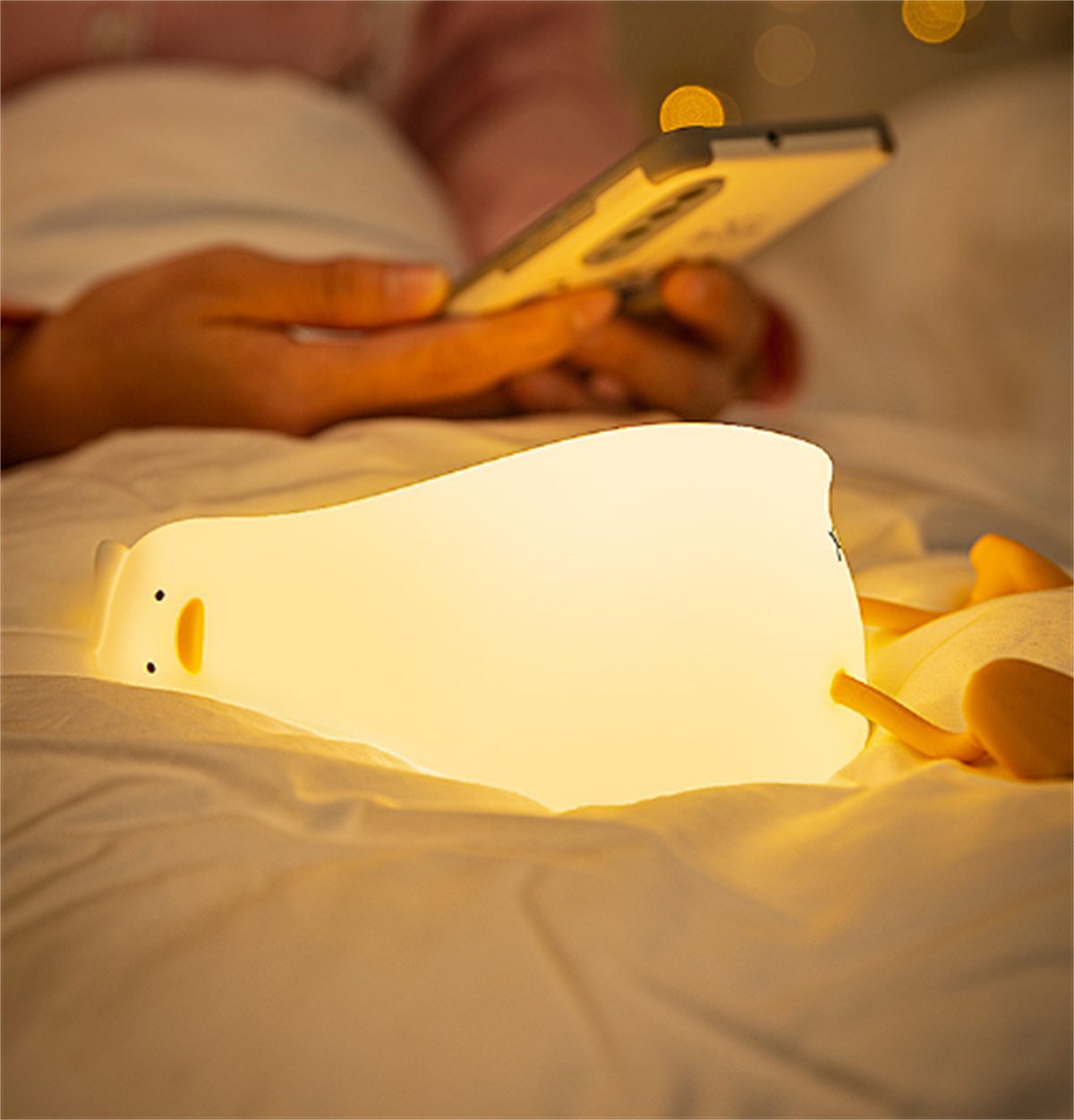 carefully selected Nachtlicht Wiederaufladbares Kinder-LED-Silikon-Touch-Nachtlicht, Nachttischlampe