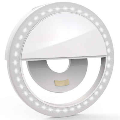 Jormftte »Selfie Light Clip-on USB-Lade-LED-Licht Telephone Kamera Ringlicht für Selfie Laptop Lampe« Studio-Stativ-Blitz