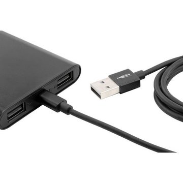 ANSMANN AG Micro-USB Daten- und Ladekabel 1.2 m USB-Kabel, (1.20 cm), Aluminium-Stecker, TPE-Mantel
