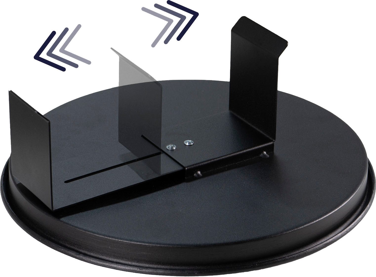 Spinder Design Tabletttisch ROUND, Ausziehbarer Stahlarmtisch