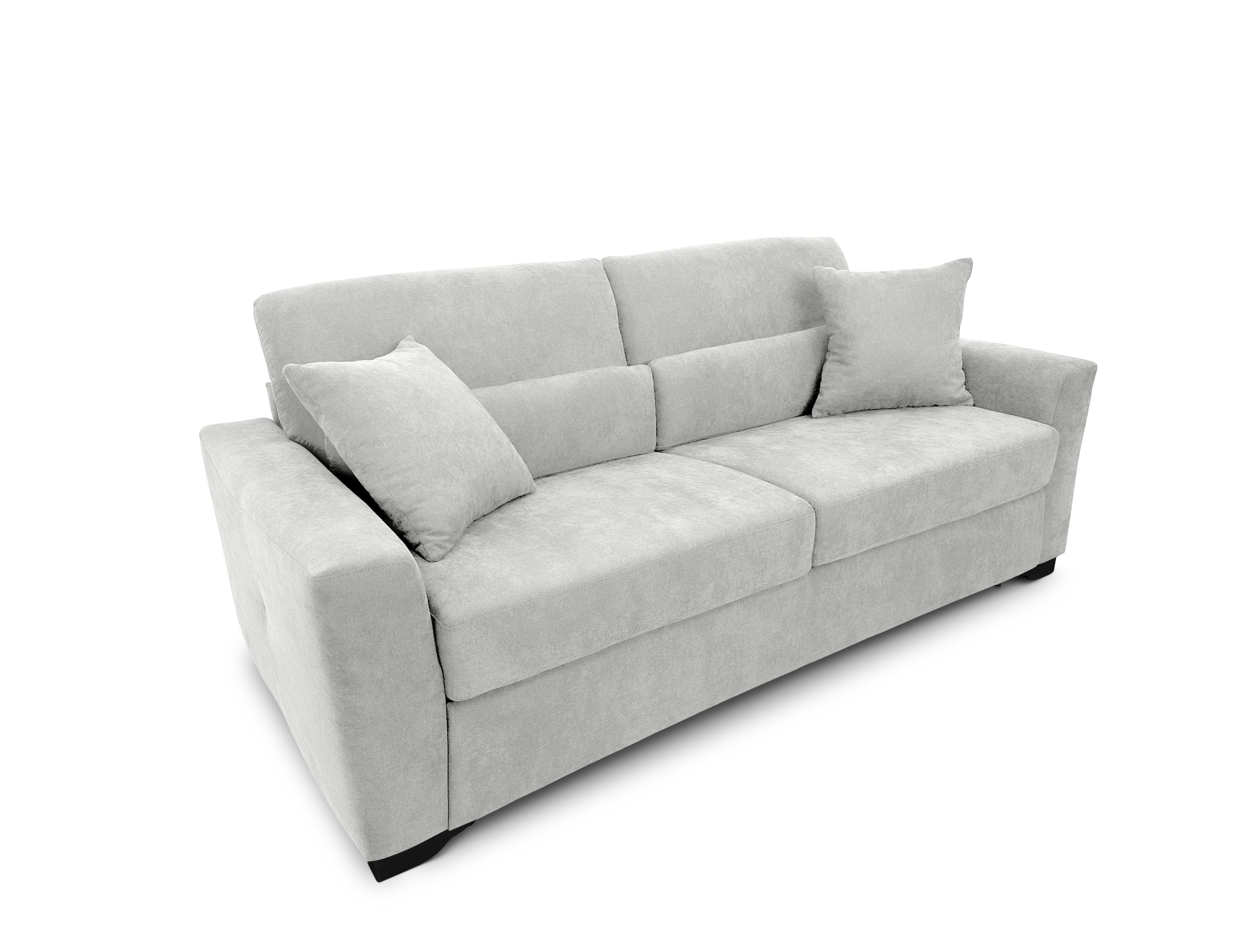 fornera Schlafsofa f60, Integriertes Bettgestell hellgrau (chalk grey)