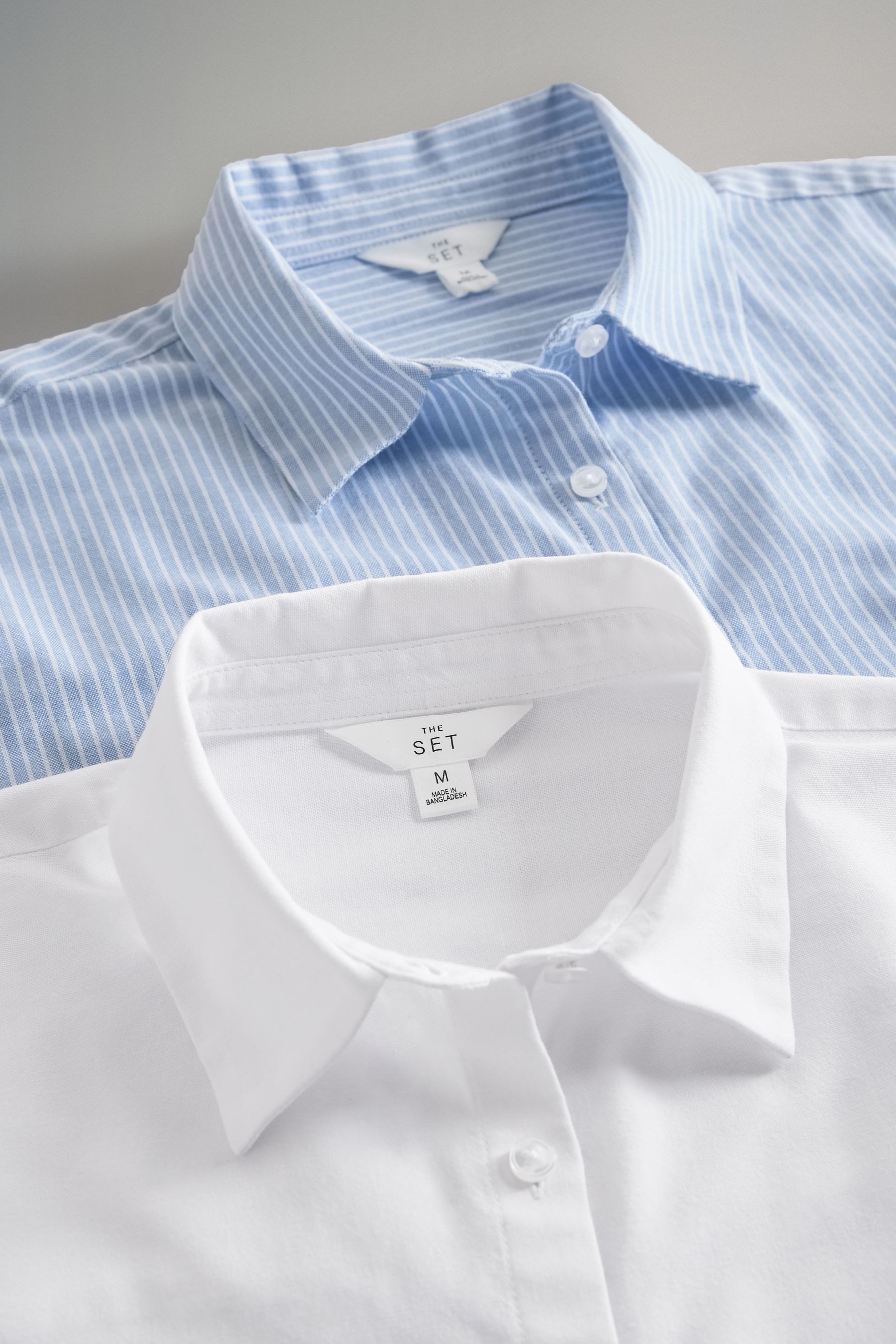 The Set Langarmbluse 2er-Pack The Set Oxford-Hemden (2-tlg) günstig online kaufen