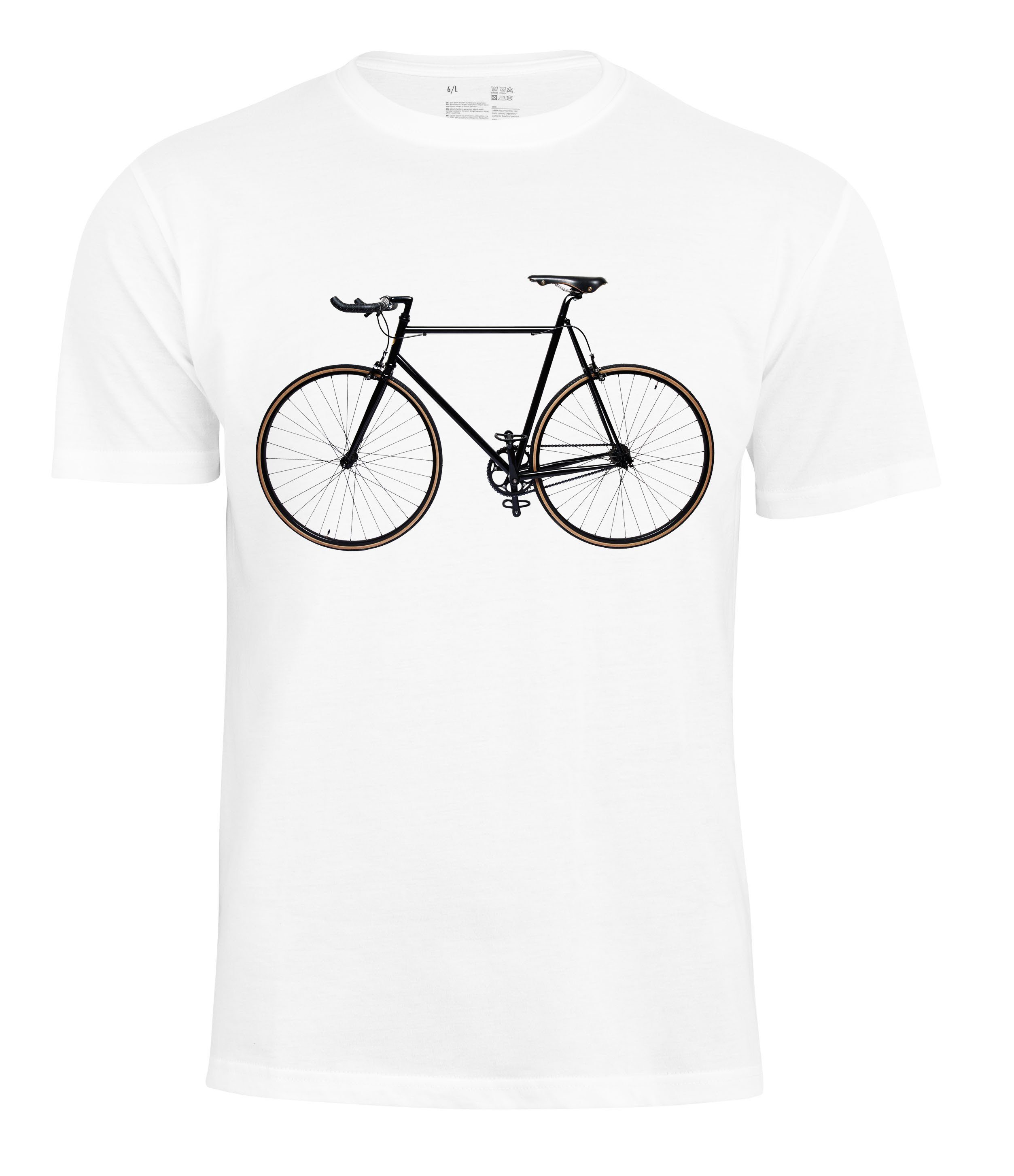 Cotton Prime® T-Shirt Bike - Fahrrad Weiß