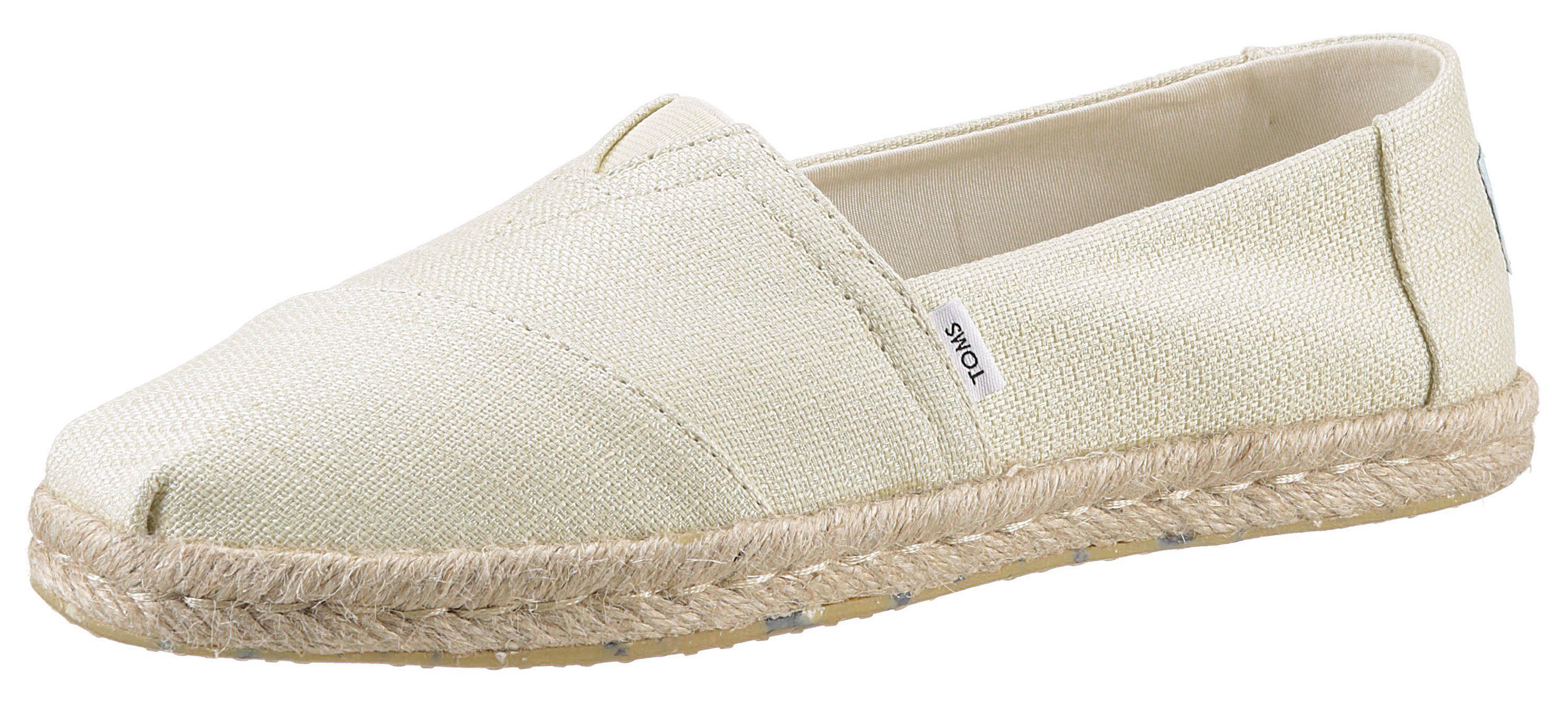 TOMS ALPARGATA ROPE Espadrille mit Juterahmen, schmale Form