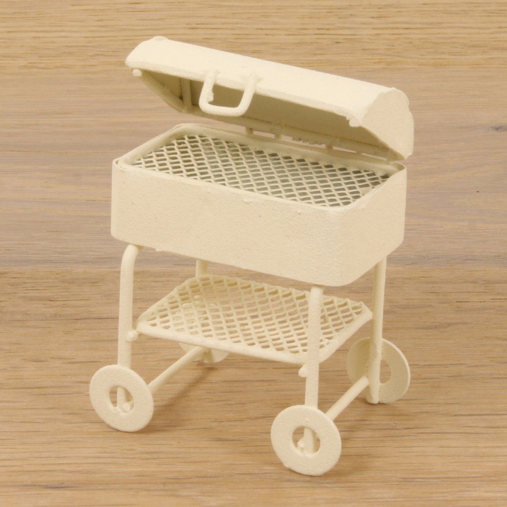 dekoprojekt Dekofigur Minigarten Grill mini, 5,2 weiß cm