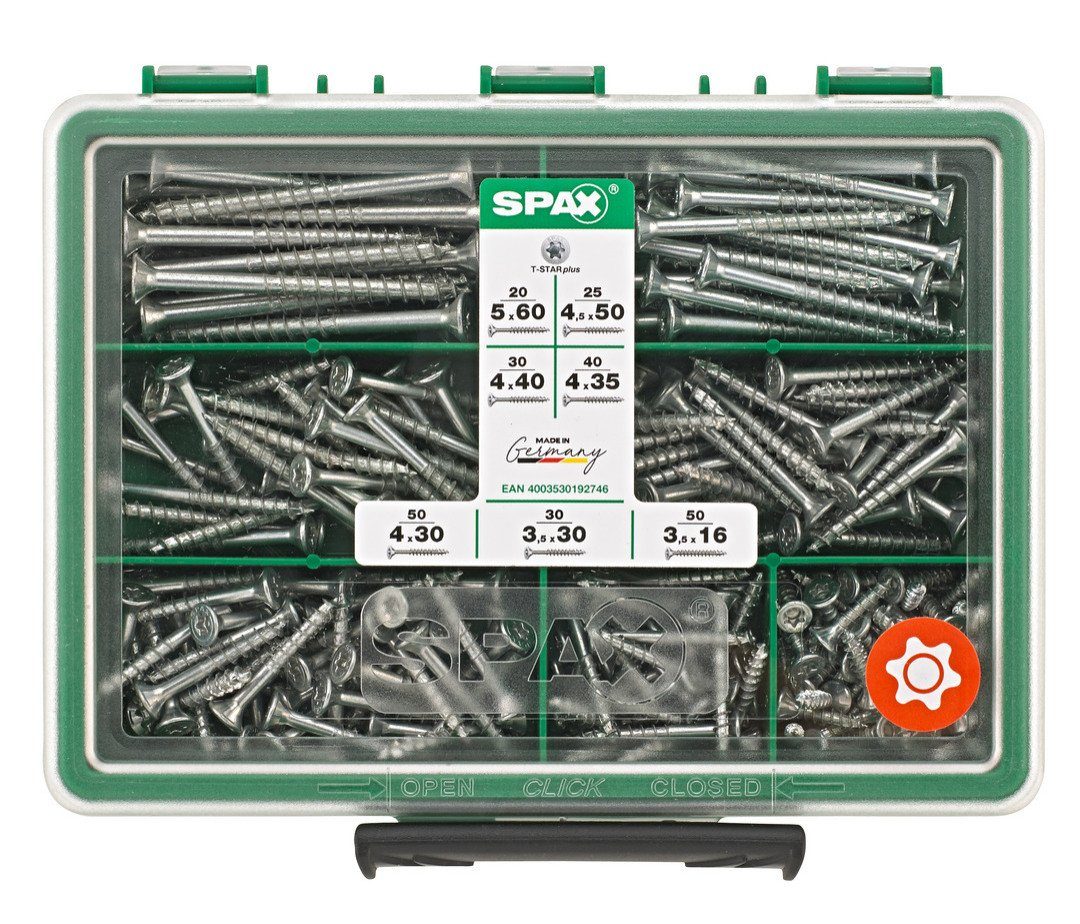 SPAX Holzbauschraube Spax Sortimentskasten Senkkopf TRX - 245 Stk.