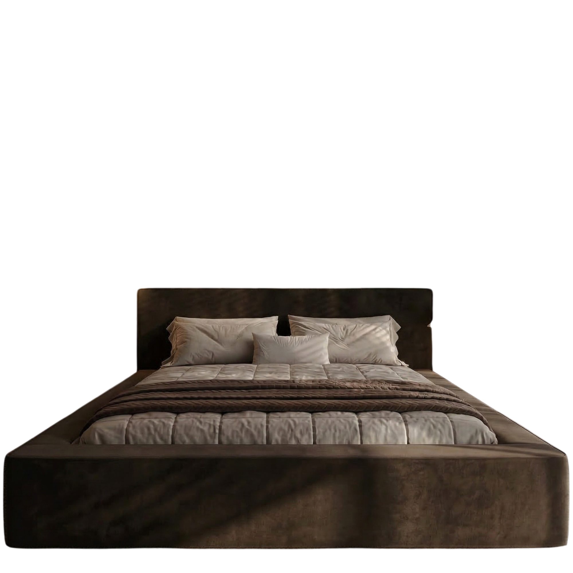 thematys Polsterbett mit Bettkasten, CLOUD 140x200 160x200 180x200 200x200cm (Kopfteil im modernen-Look – hochwertiger Bouclé-Stoff, Inklusive Lattenrost - hochwertiger Stoff), hydraulische Klappfunktion für Stauraum