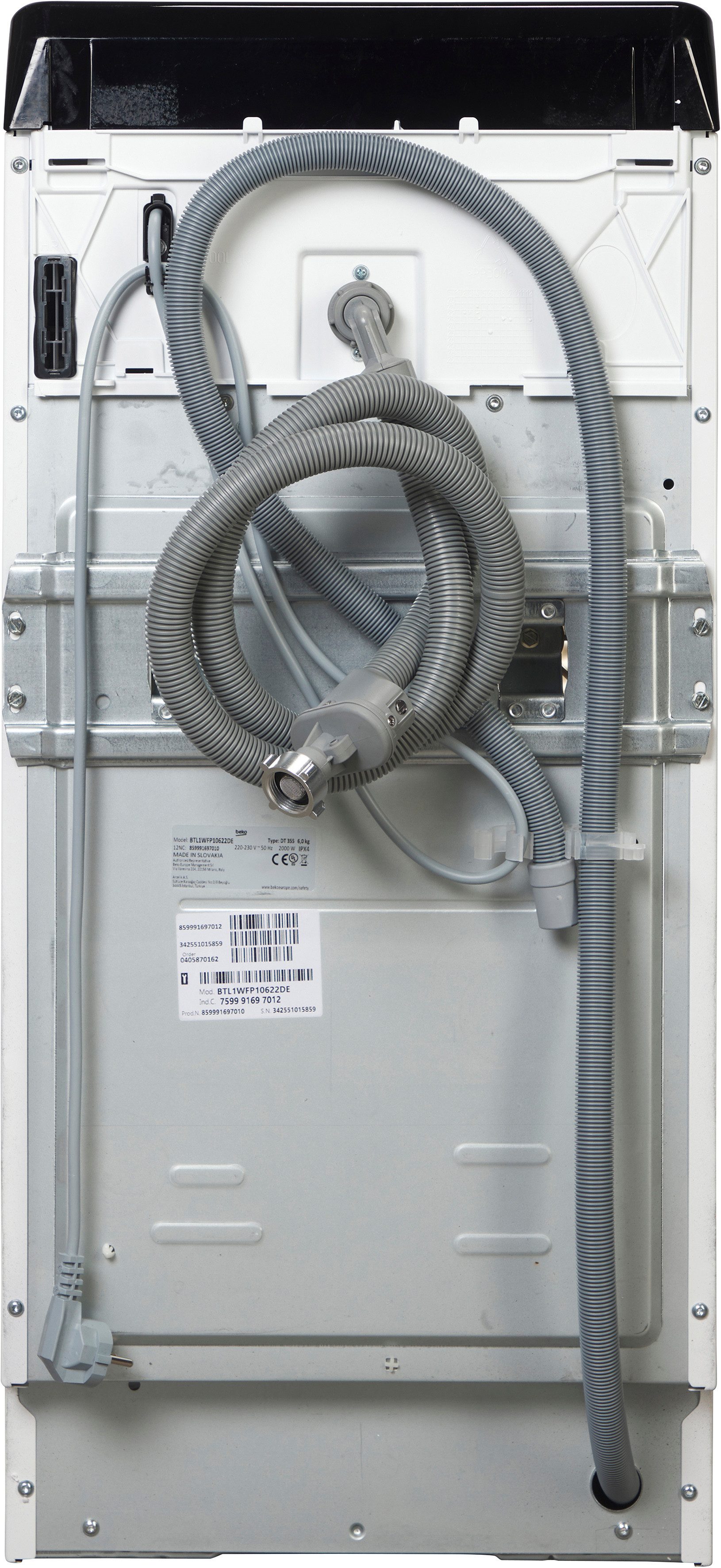 BEKO Waschmaschine Toplader BTL1WFP10622DE, 6 kg, 1200 U/min, Express-Funktion