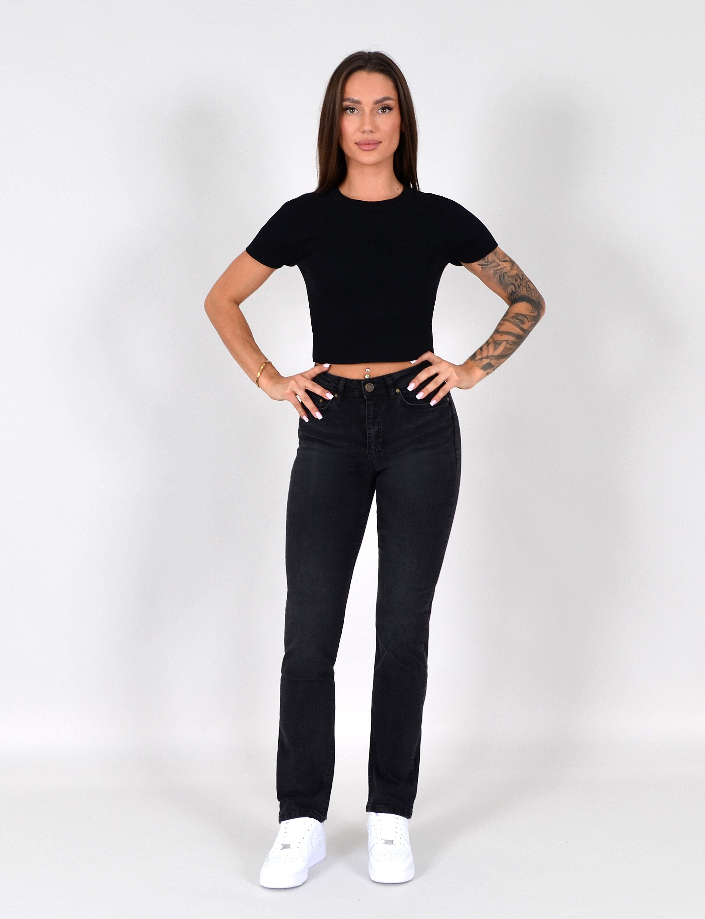 ESRA Straight-Jeans Damen Stretch-Jeans G1400 Straight günstig online kaufen