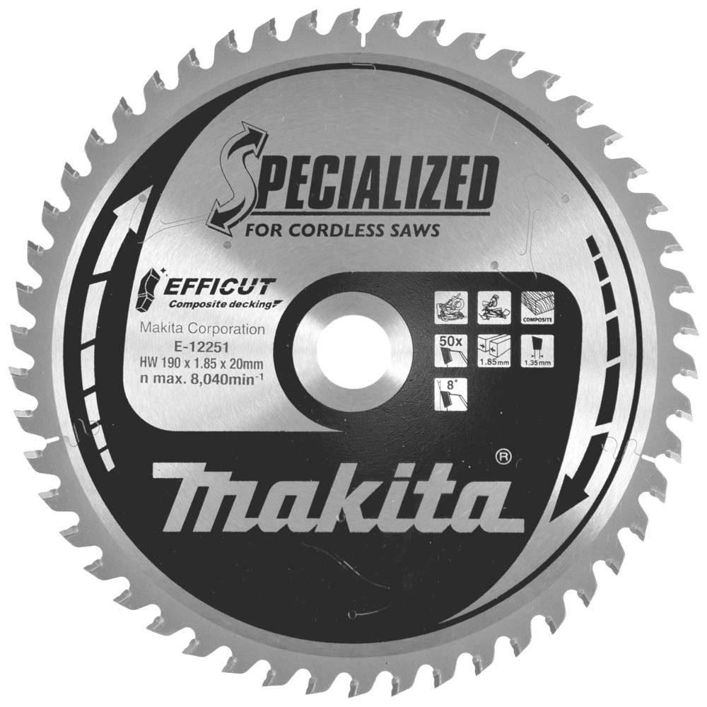 Makita Kreissägeblatt EFFICUT Sägeb.190x20x50Z