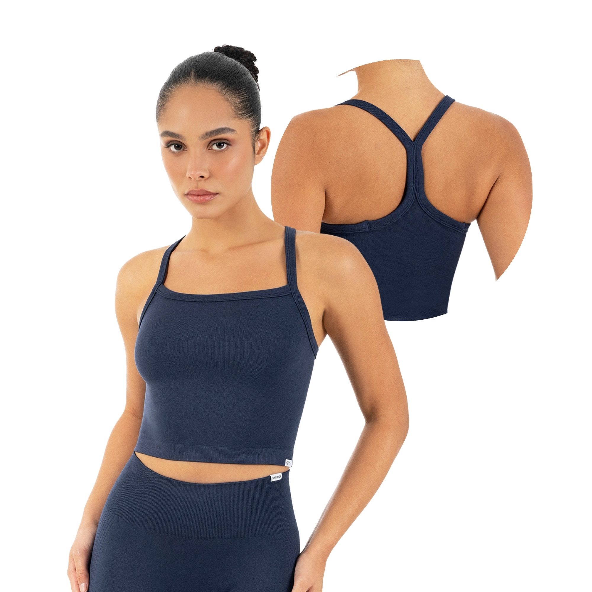 Smilodox Tanktop Vonda, Crop Top Damen, Sport-Top für Gym,Yoga & Freizeit Racerback, Seamless, Shaped Fit, Rundhals, atmungsaktiv
