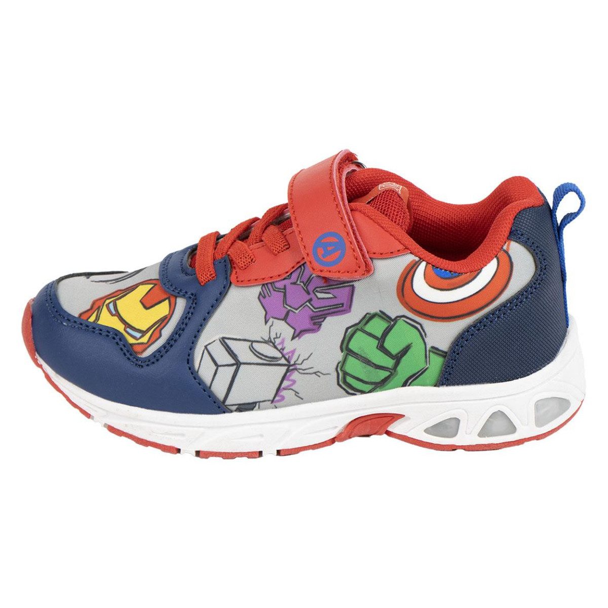 The AVENGERS Kinder Sneaker mit Lichteffekt aus Polyurethanleder Sneaker