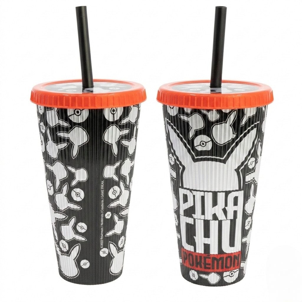 POKÉMON Coffee-to-go-Becher Pokemon Pikachu XL Kaffeebecher Becher To-Go Halm 790 ml, 1-tlg.