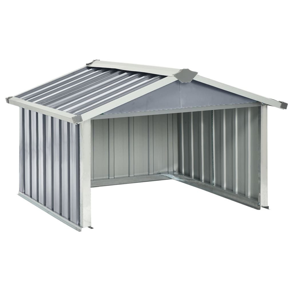 vidaXL Garten-Geräteschrank NA Rasenmäher Garage 92x97x63 cm Verzinkter Stahl Grau