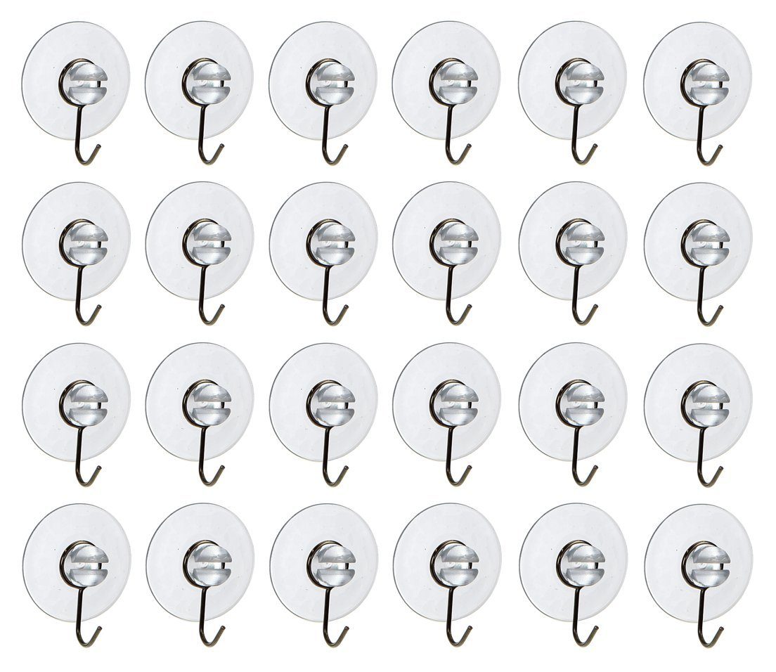 Meinposten Saugnapfträger 24 Saugnäpfe Haken transparent Saugnapf Saughaken günstig online kaufen