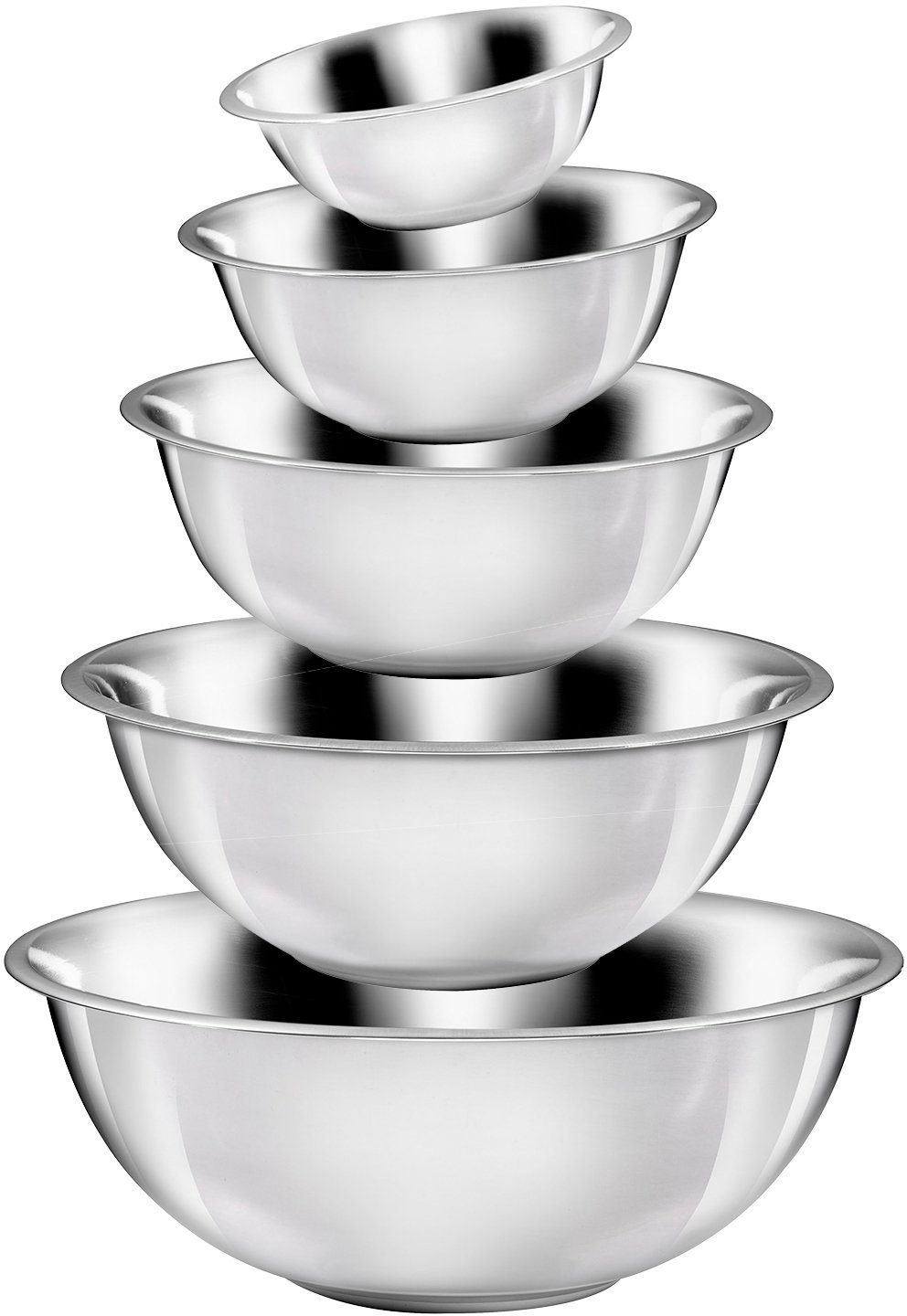 KING Schüssel, Edelstahl, (Set, 10-tlg), ineinander stapelbar, 16/20/24/28/32 cm