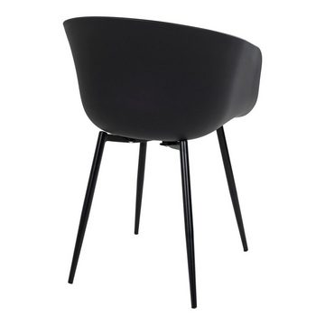 House Nordic Bücherregal Roda Dining Chair – Esszimmerstuhl, schwarz mit schwarzen Beinen