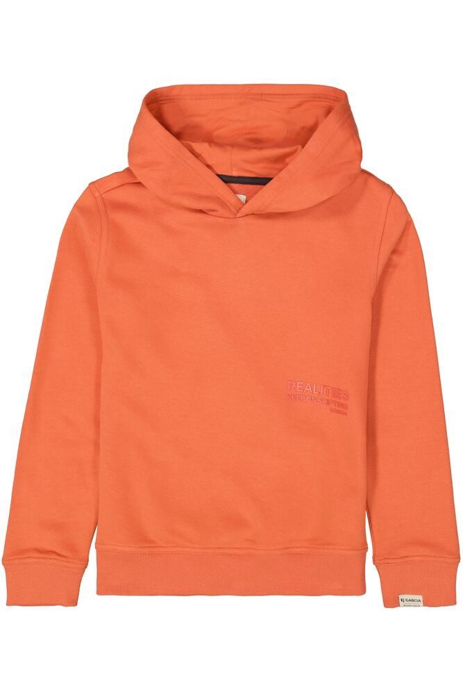 Garcia Hoodie Orangefarbener Hoodie mit Brust- günstig online kaufen