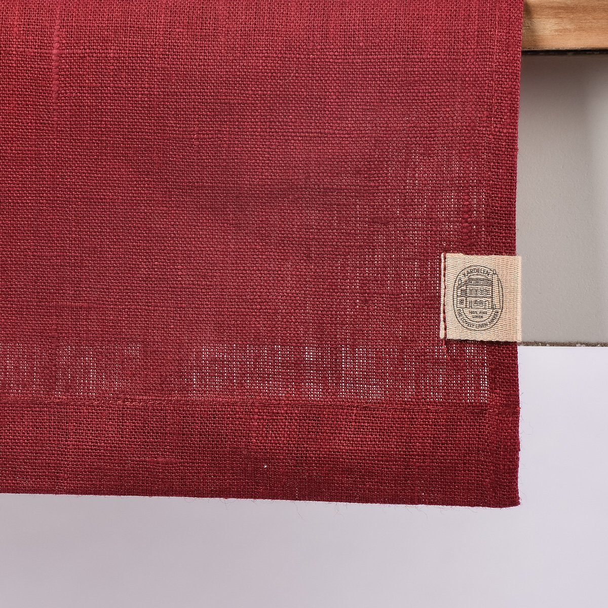 KARDELEN Tischläufer Leinentischläufer Tischläufer Erik 1-lagig 47x150cm wine dunkelrot