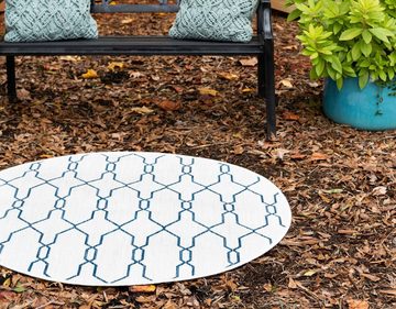 Teppich Outdoor Crosses, Myflair Möbel & Accessoires, rund, Höhe: 4 mm, Flachgewebe, In- und Outdoor geeignet