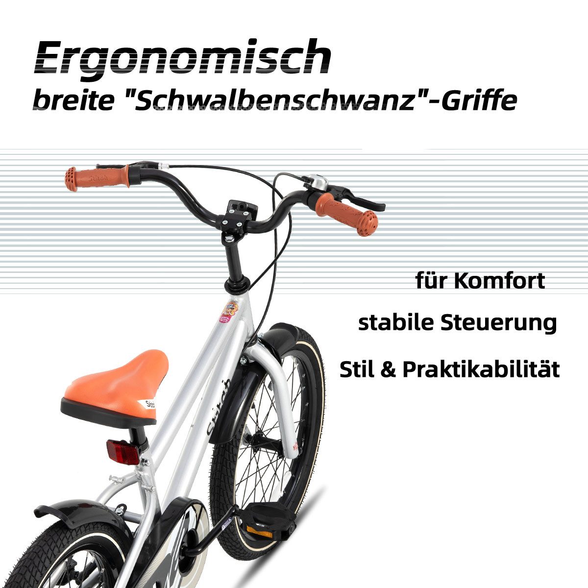 JOYSTAR Kinderfahrrad Totem 12/14/16/18/20 Zoll Kinderfahrrad für 2-11 jährige Jungen, mit Stützräder, Kotflügel, Front and rear dual brakes, Reflektorplatte