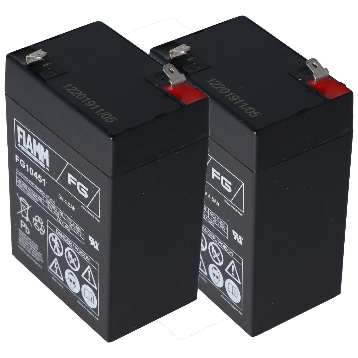 Fiamm Akku passend für APC RBC1 Akku, APC Back-UPS, Modell BK200BI Akku 4500 mAh (6,0 V)
