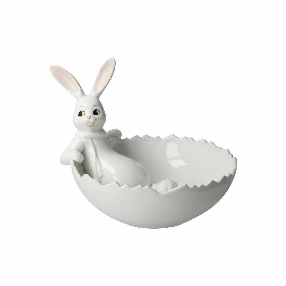 Goebel Osterfigur Hase mit Schale Snow White - Sweets