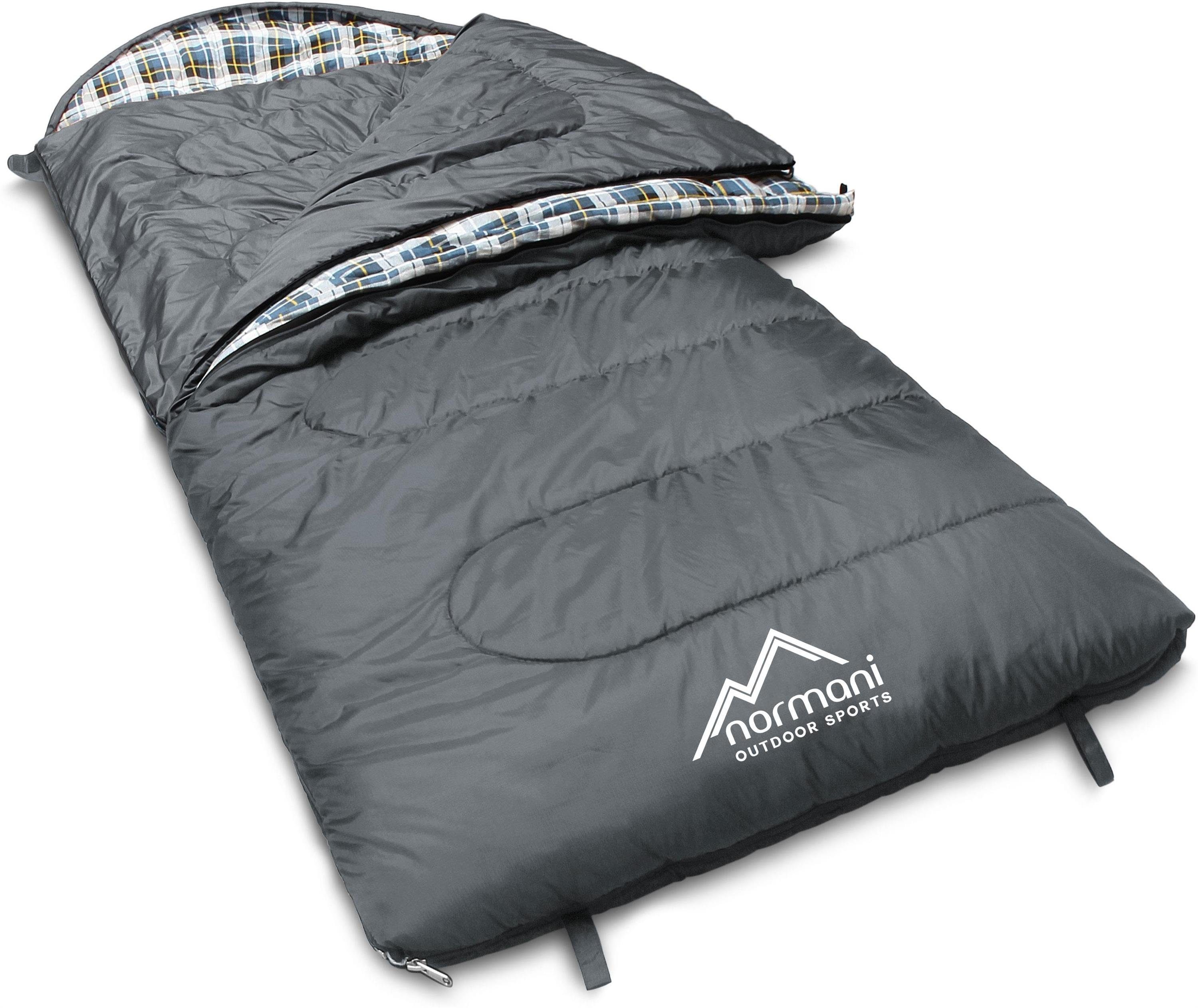 normani Deckenschlafsack »4-in-1 Schlafsack Antarctica«, Extrem  4-Jahreszeiten Outdoor-Schlafsack mit Inlett (Hüttenschlafsack) [+27°C bis  -40°C] - RV Rechts