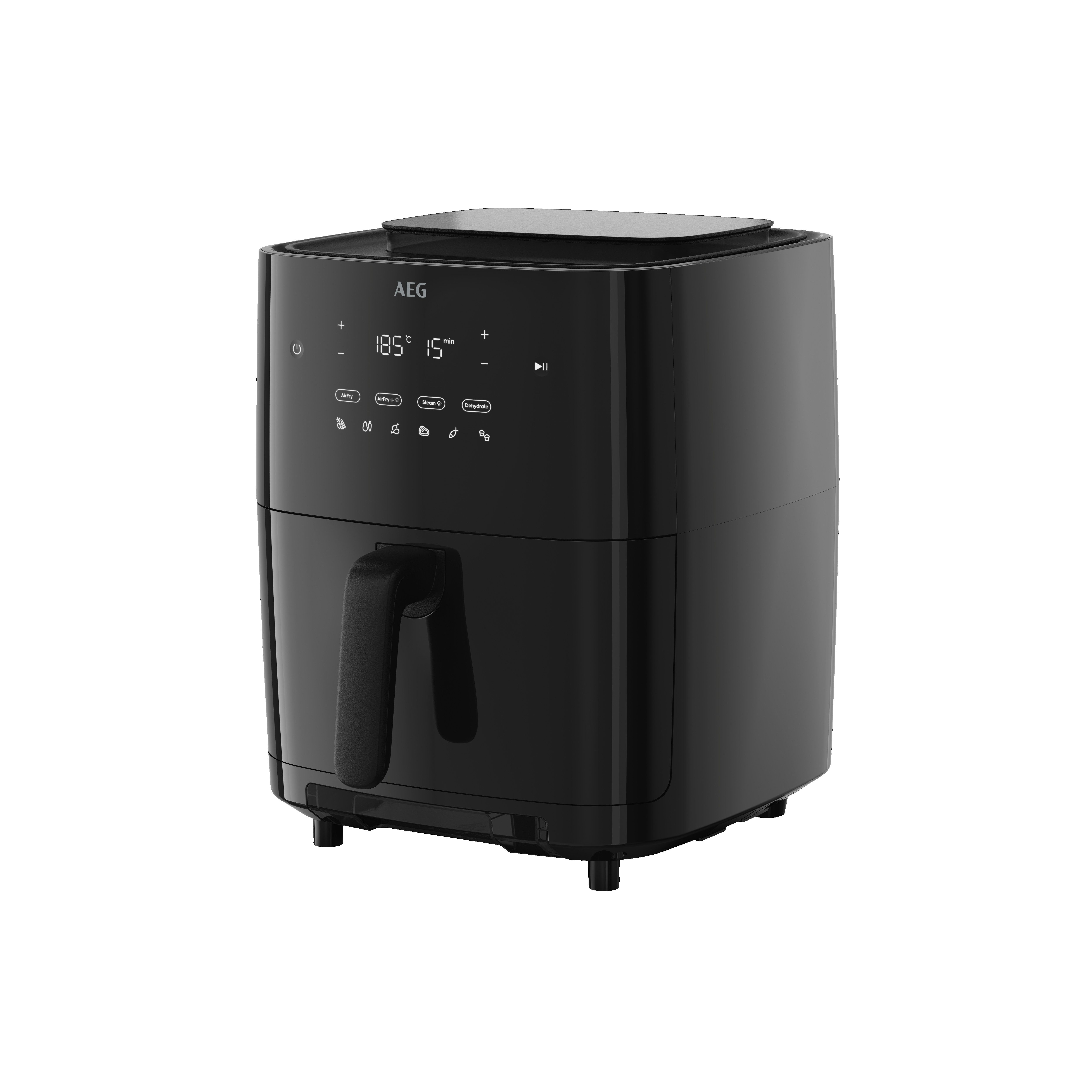 AEG Heißluftfritteuse 8000 (AAF7SB) 10 voreingestellte Funktionen, 1700 W, Frittieren, Dampfgaren, Backen, Aufwärmen