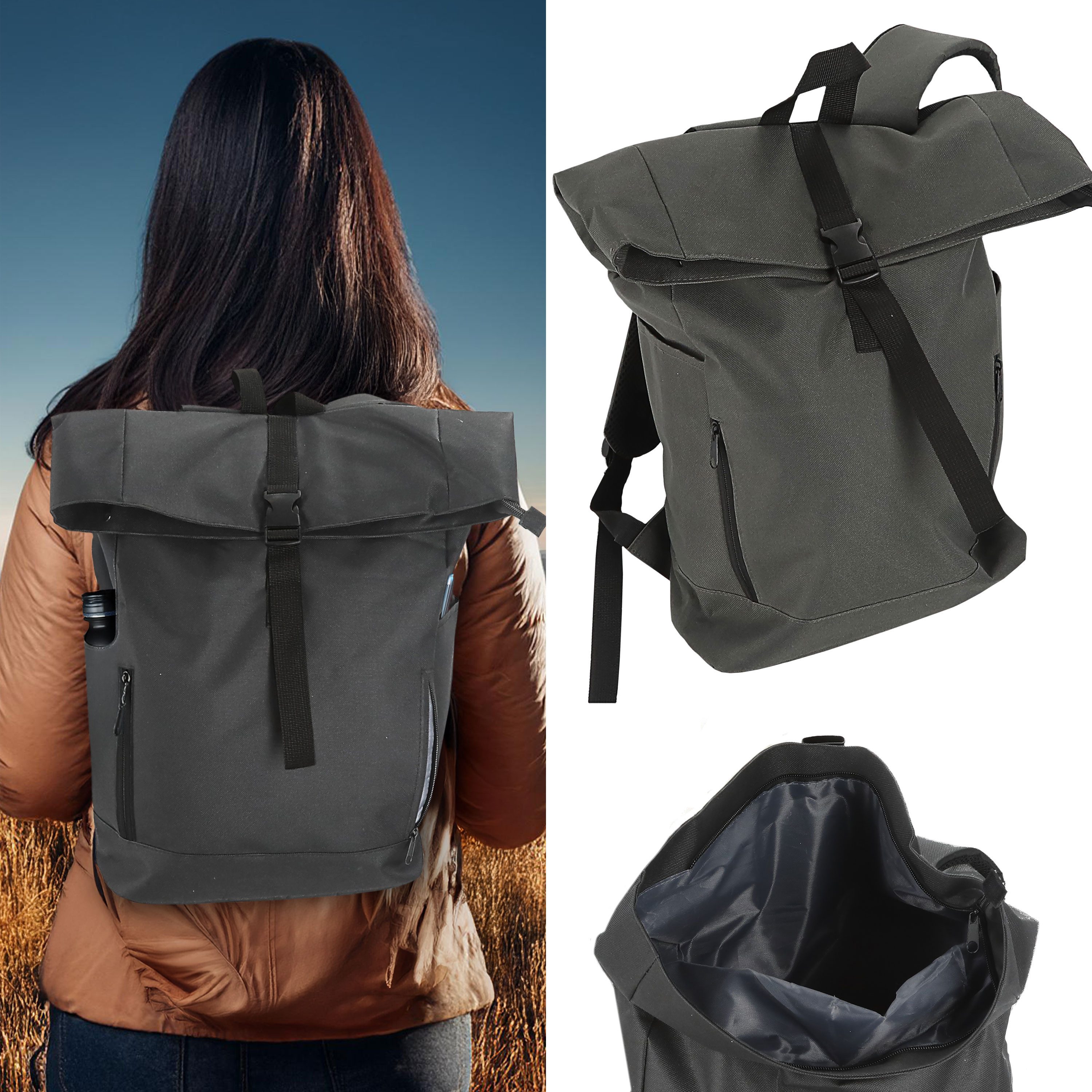 CEPEWA Rucksack Falt Rucksack Urban 30l dunkelgrau 40x57x15cm 600D Polyeste günstig online kaufen