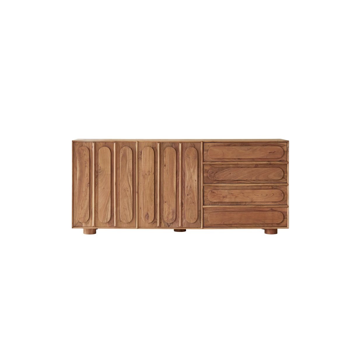 Tikamoon Sideboard Buffet Olga aus massivem Akazienholz 200 cm
