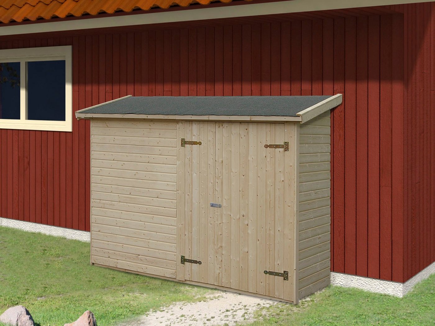 Thumbnail - Palmako Gerätehaus Leif, BxT: 254x112 cm, transparent