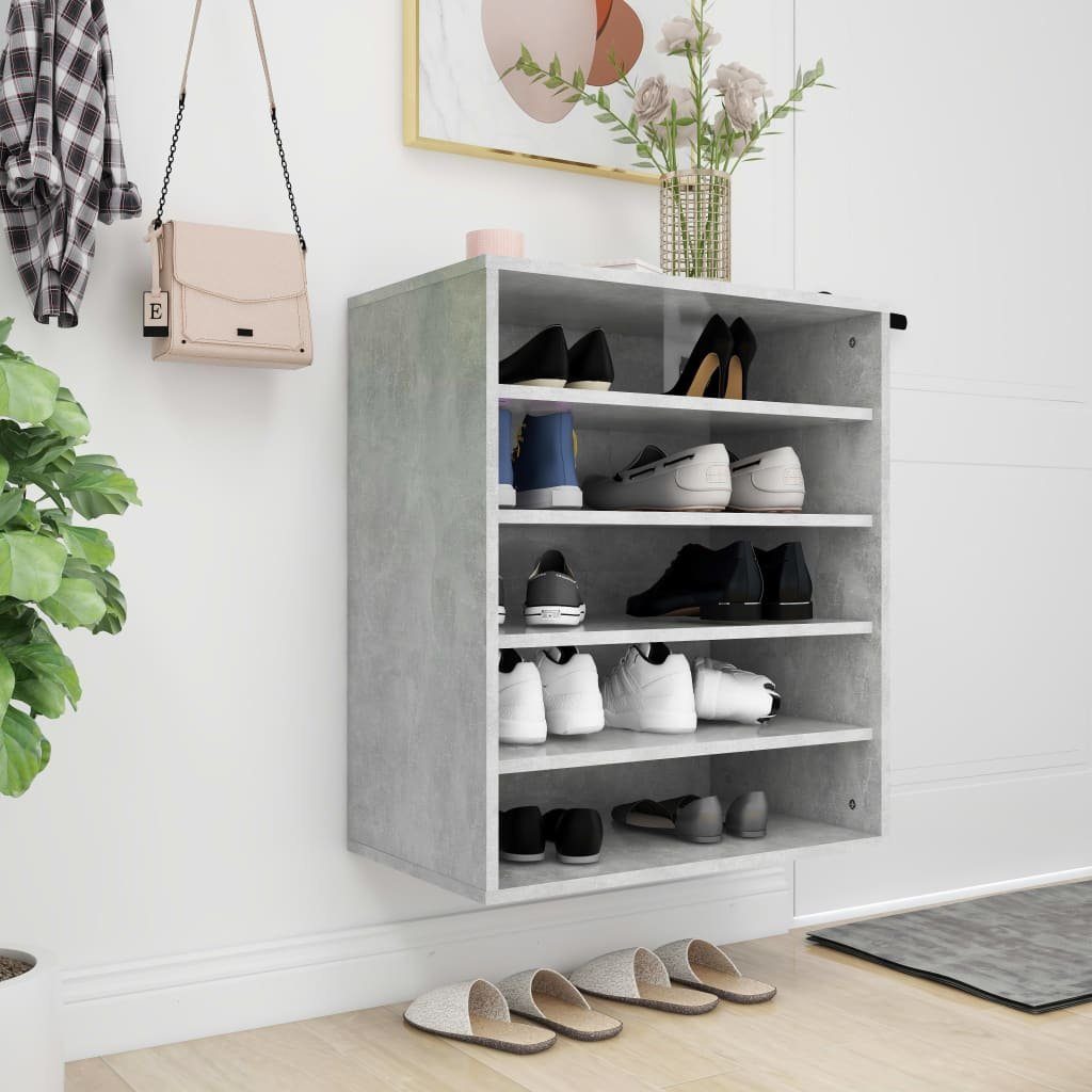 vidaXL Schuhregal Schuhschrank Betongrau 60x35x70 cm günstig online kaufen