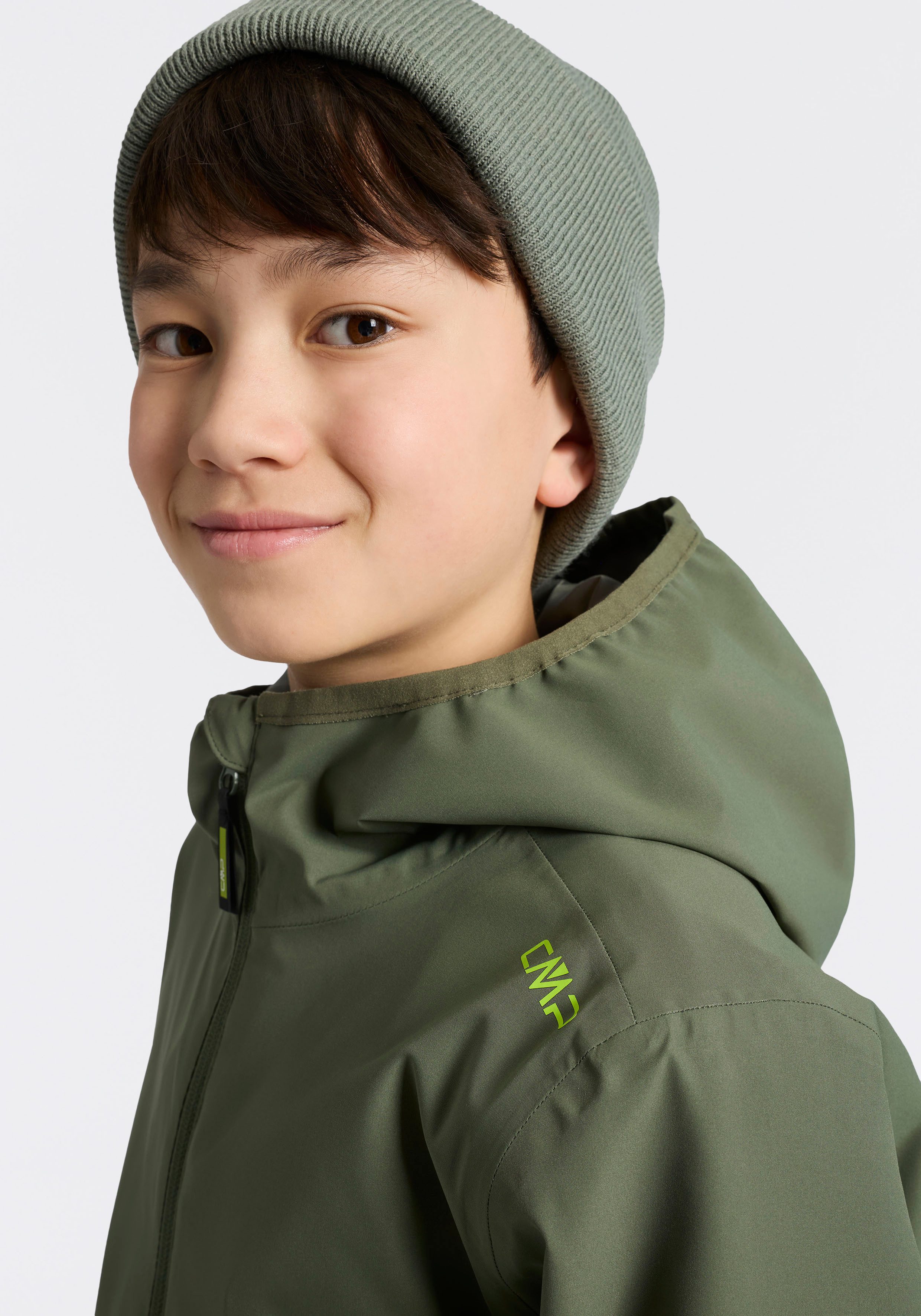 CMP Funktionsjacke KID JACKET FIXED HOOD für Kinder, wasserabweisend, windabweisend, atmungsaktiv – Bild 4 von 5