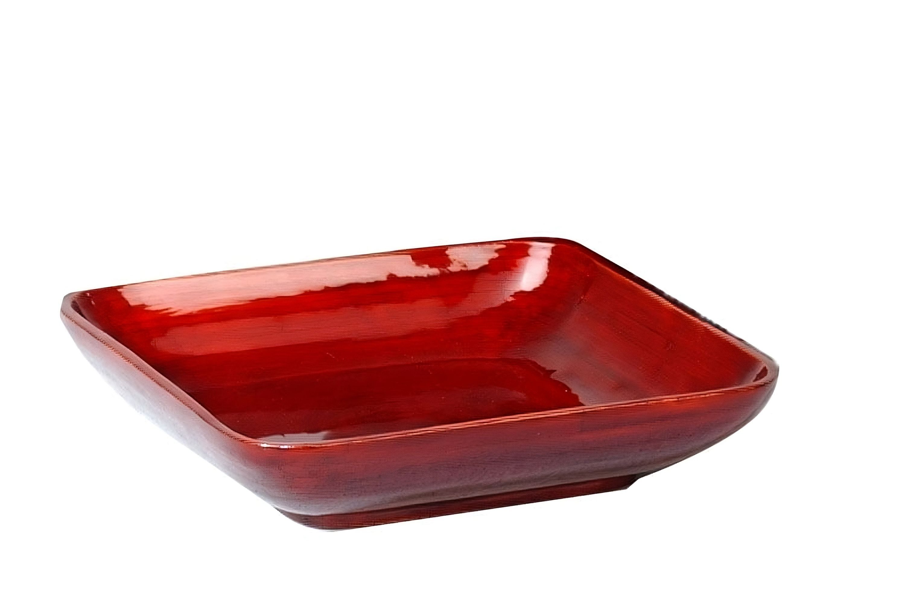 ARTRA Dekoschale Bambus Deko-Schalen L Design Schale Dekoschale rot Tischschale (1 St)