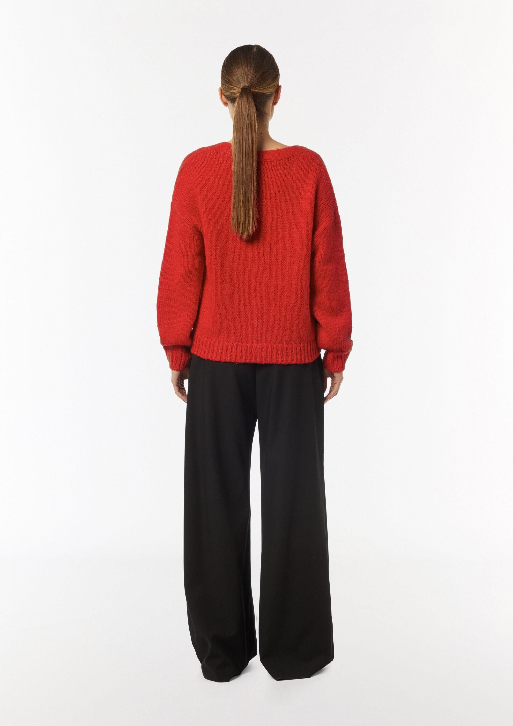 comma Cardigan Strickjacke Weiche Strickjacke aus Alpakamix