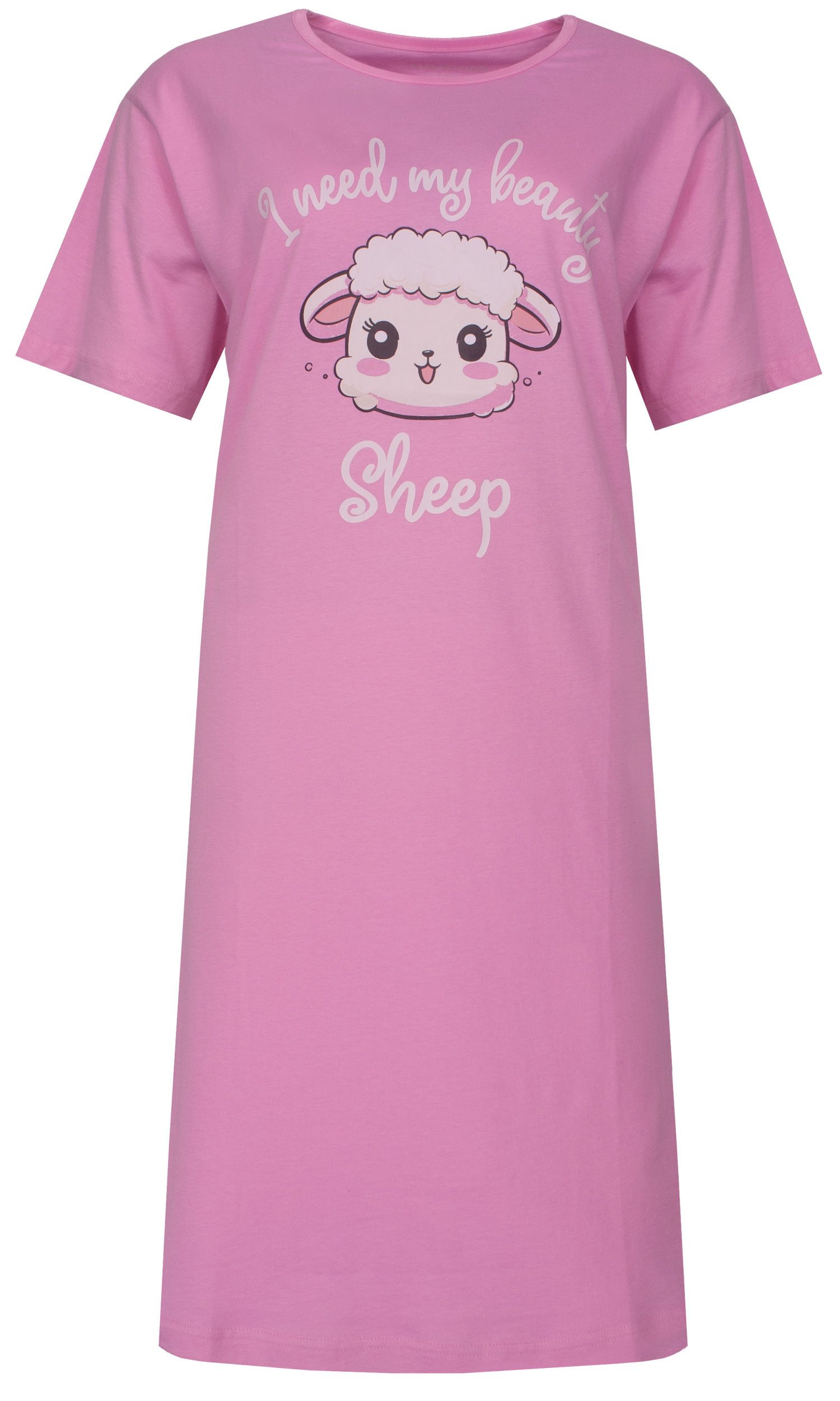 TEMPTATION Nachthemd Damen Jersey Schlafshirt mit kurzem Arm (1-tlg) Baumwolle