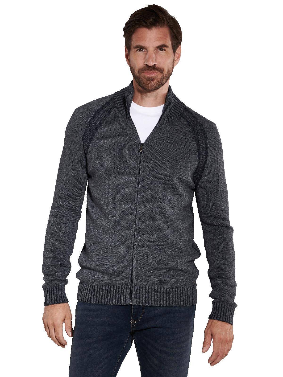 Engbers Cardigan engbers Herren Cardigan strukturiert, Dunkelgrau günstig online kaufen
