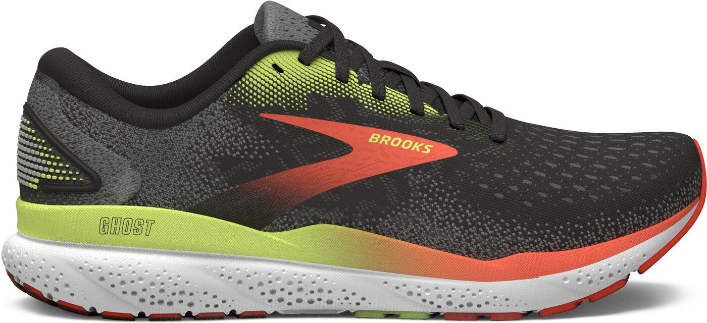 Brooks Ghost 16 Herrenlaufschuh schmaler Leisten Black/Ebony/Yucca Laufschuh