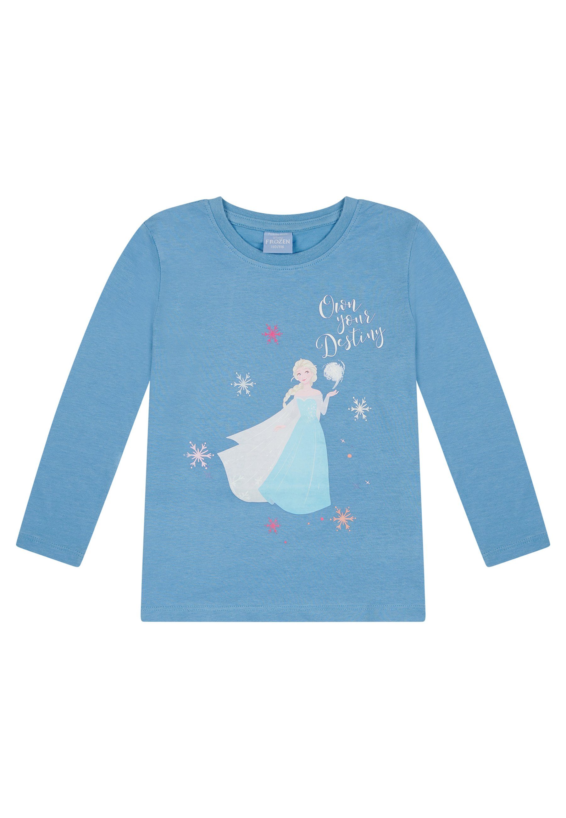 T-Shirt Frozen Longsleeve Langarm-Shirt Langarm Elsa Frozen Langarmshirt Disney Die Eiskönigin -