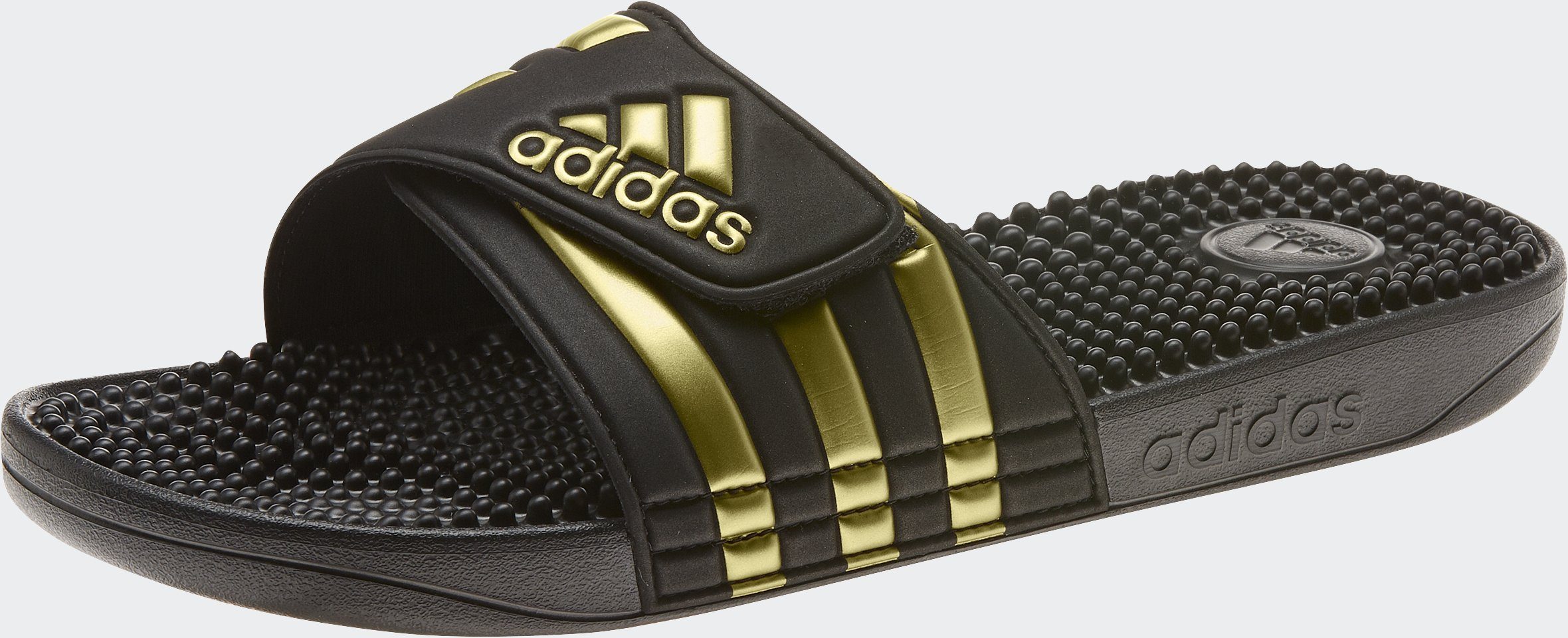 adidas Sportswear ADISSAGE BADESCHLAPPEN Badesandale Core Black / Gold Metallic / Core Black