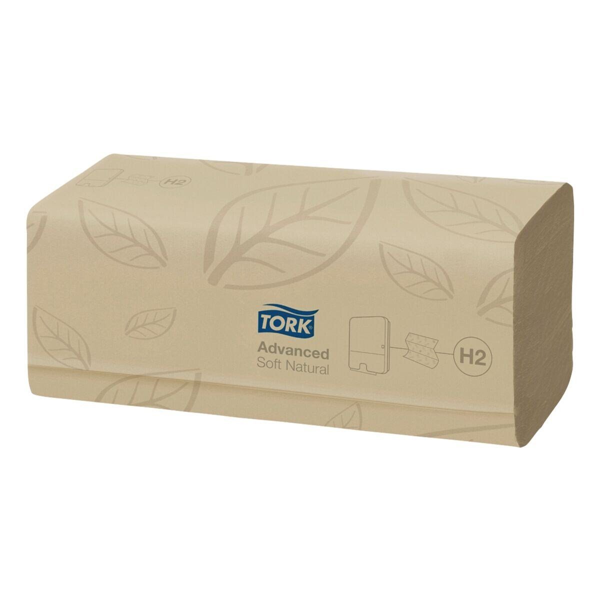 TORK Papierhandtuch Xpress® Soft Natural Advanced H2, 2-lagig, Recyclingfaser, Multifold, 21,3x24 cm, natur, 3780 Blatt