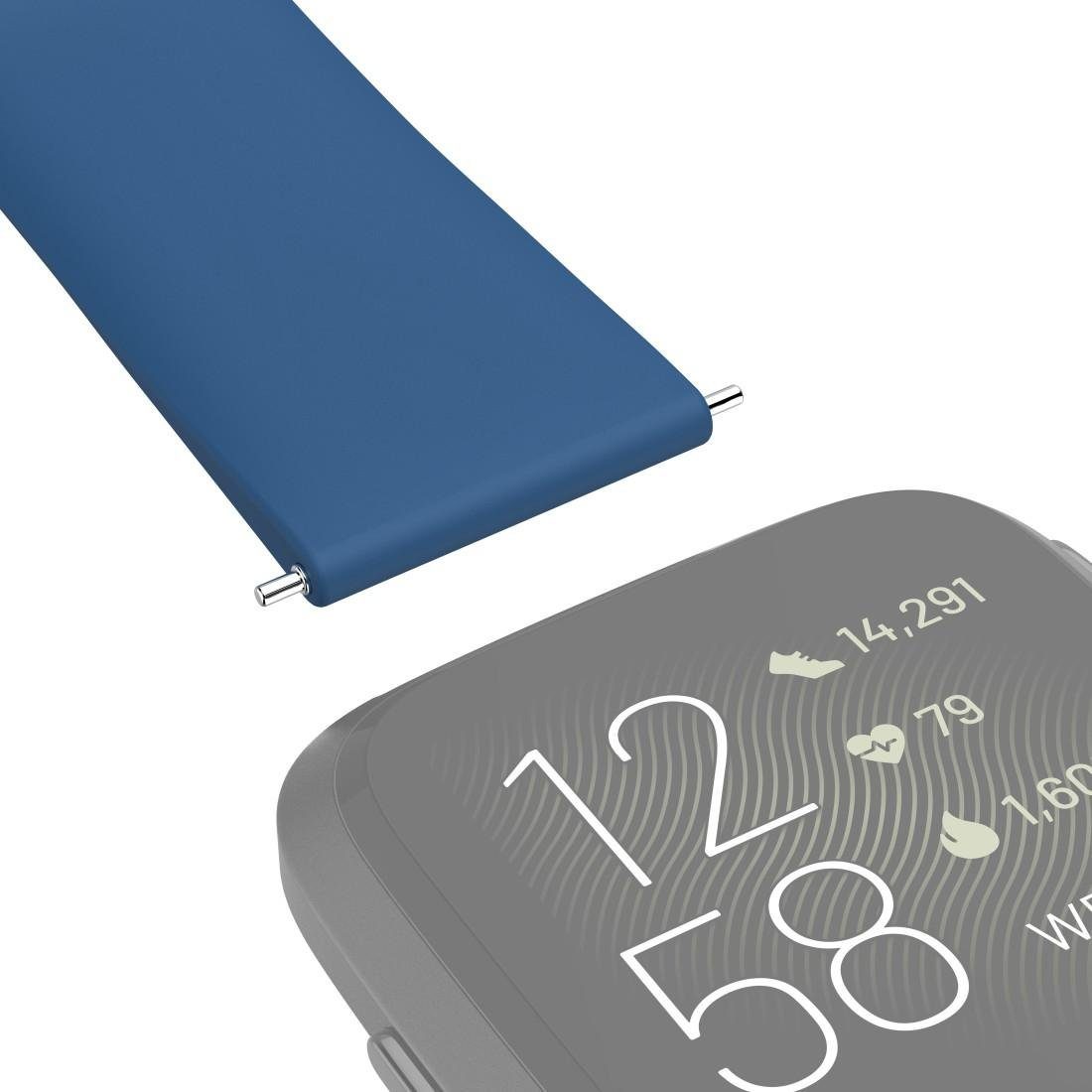 Smartwatch-Armband für Versa/Versa Lite, 22mm, Fitbit 22,7 Ersatzarmband cm Versa blau Hama 2/