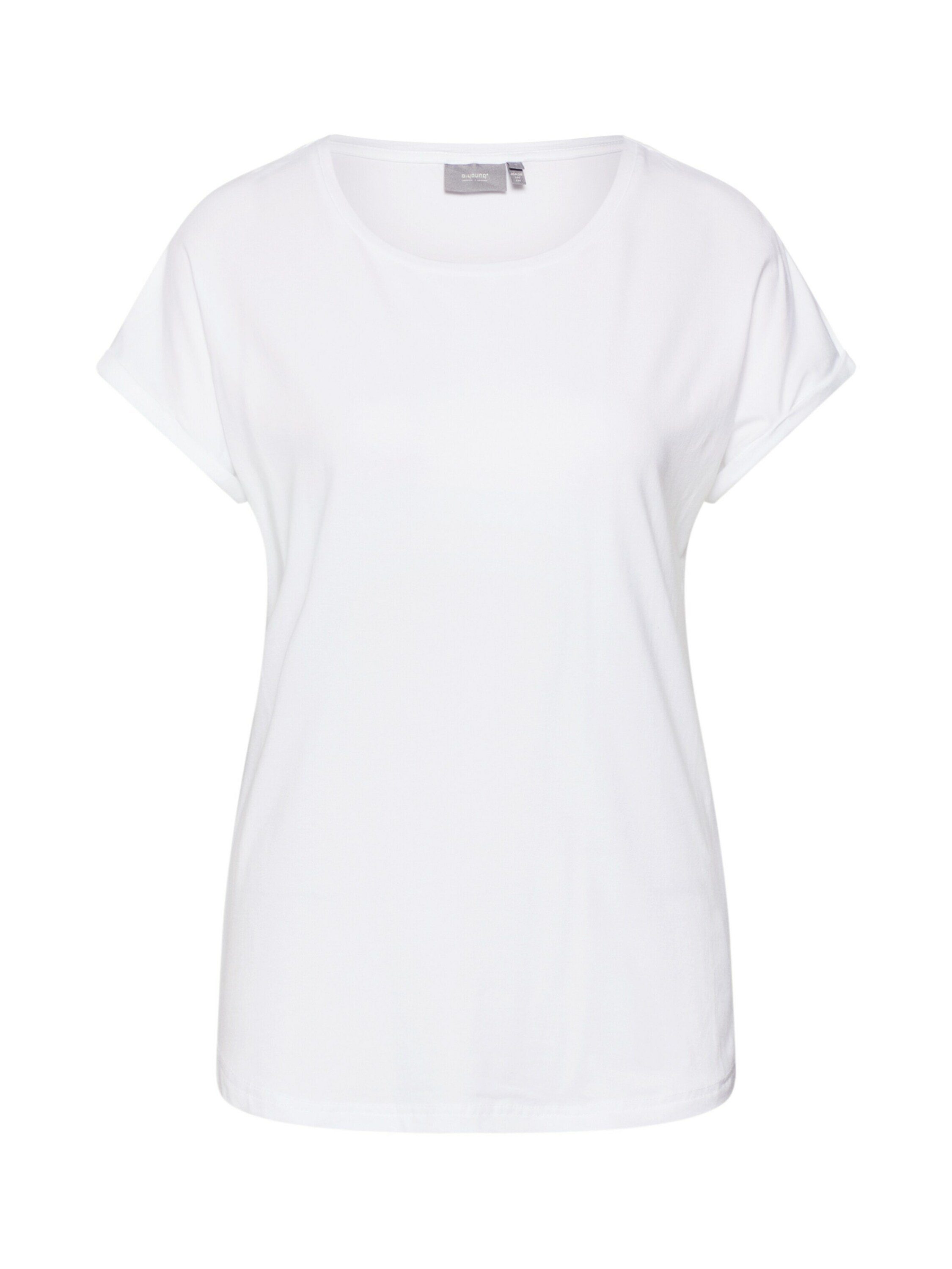 (1-tlg) b.young Details, White Weiteres T-Shirt Optical (80100) PAMILA Detail Plain/ohne