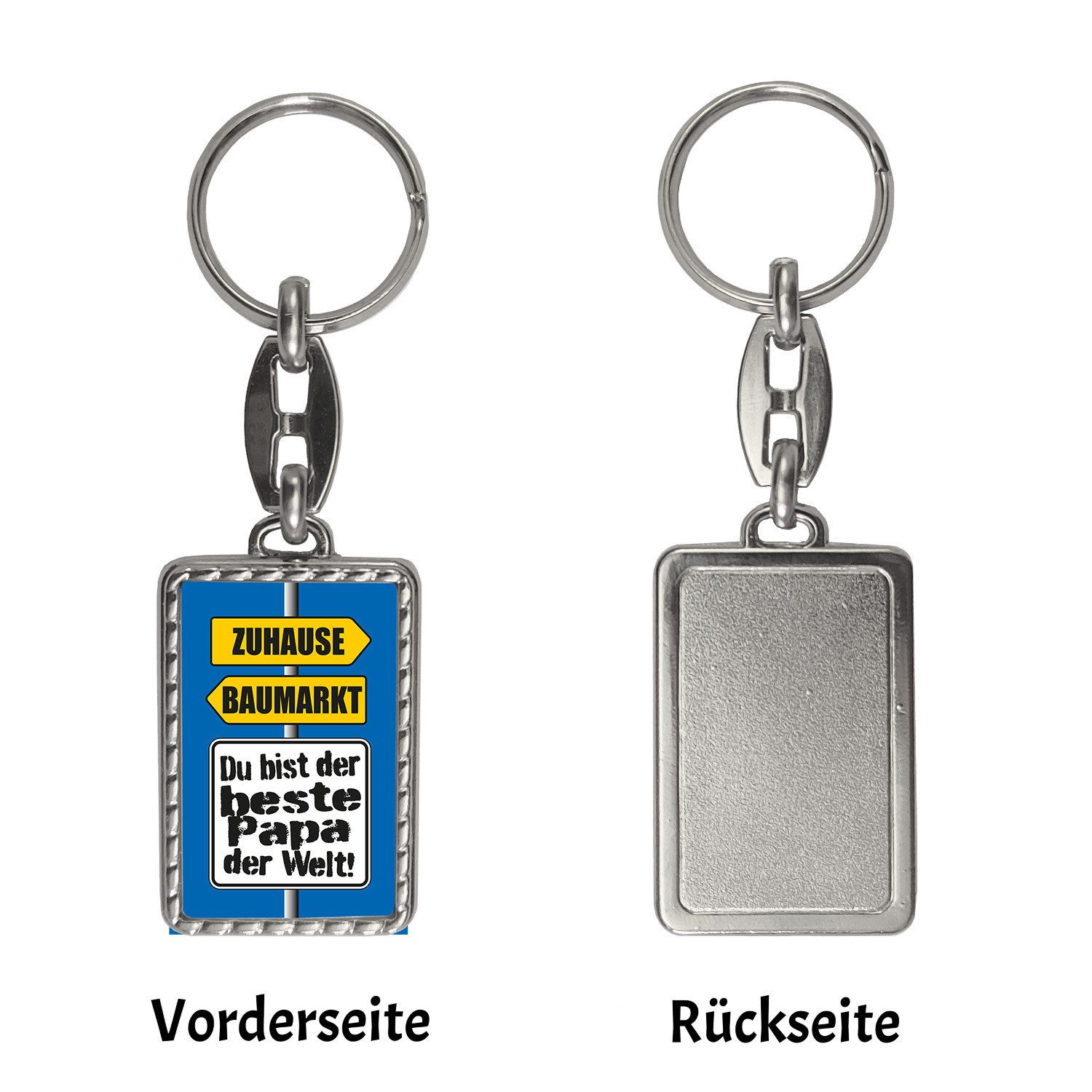 speecheese Schlüsselanhänger Der beste Papa Welt Schlüsselanhänger mit Bord günstig online kaufen