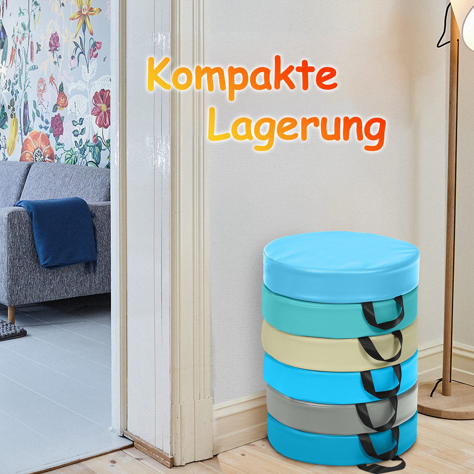 COSTWAY Bodenkissen 6er Set Kinder Sitzkissen, günstig online kaufen
