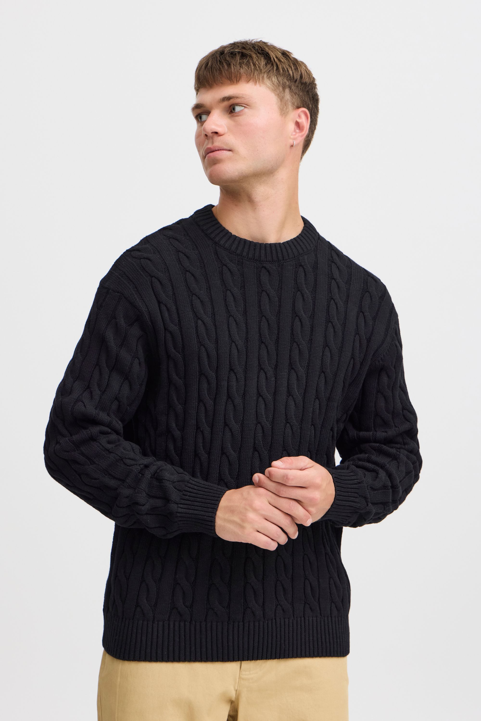 !Solid Strickpullover SDMALCOLM Schöner Strickpullover mit Zopfmuster günstig online kaufen