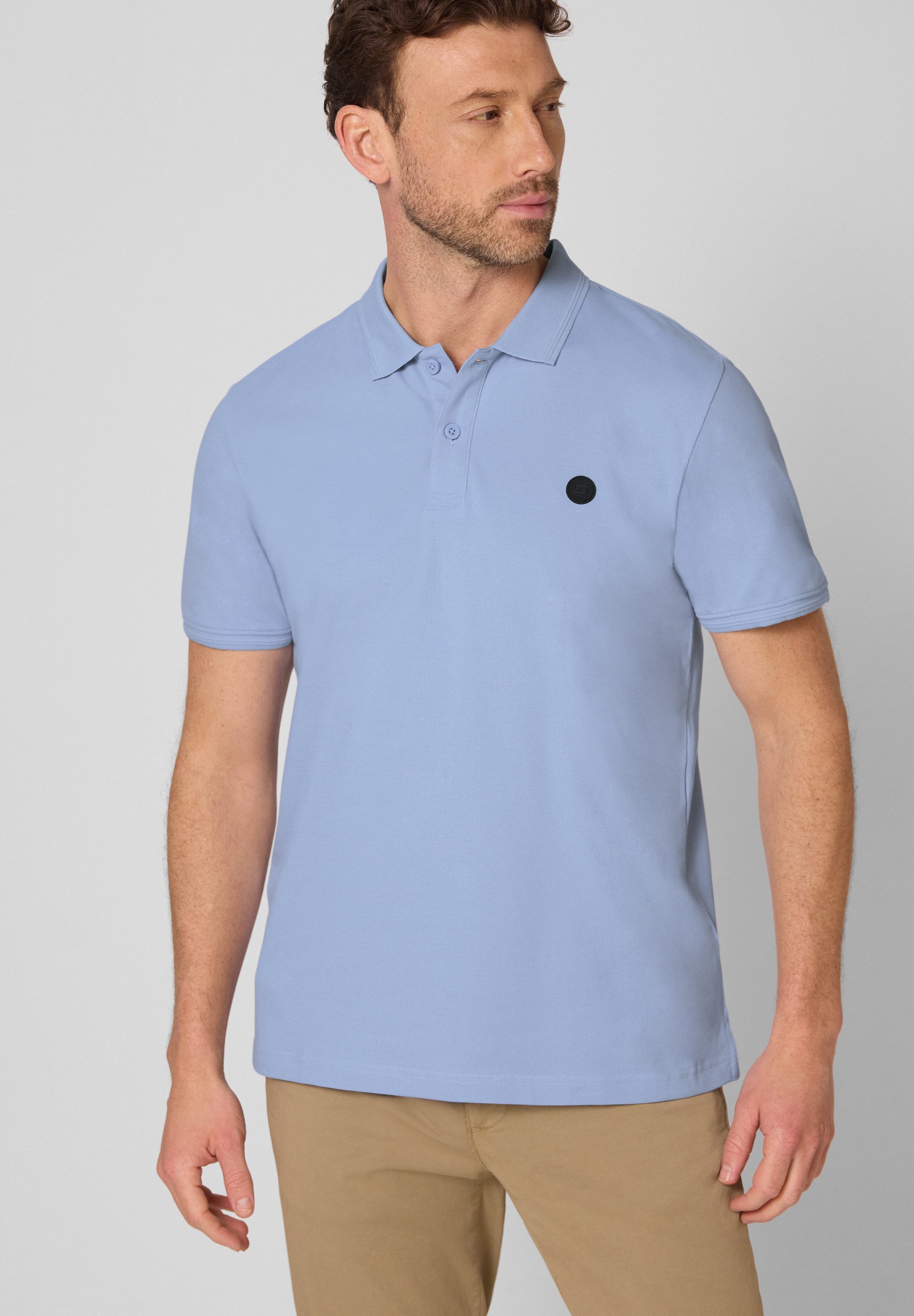 STREET ONE MEN Poloshirt aus Baumwolle mit Stretchante günstig online kaufen