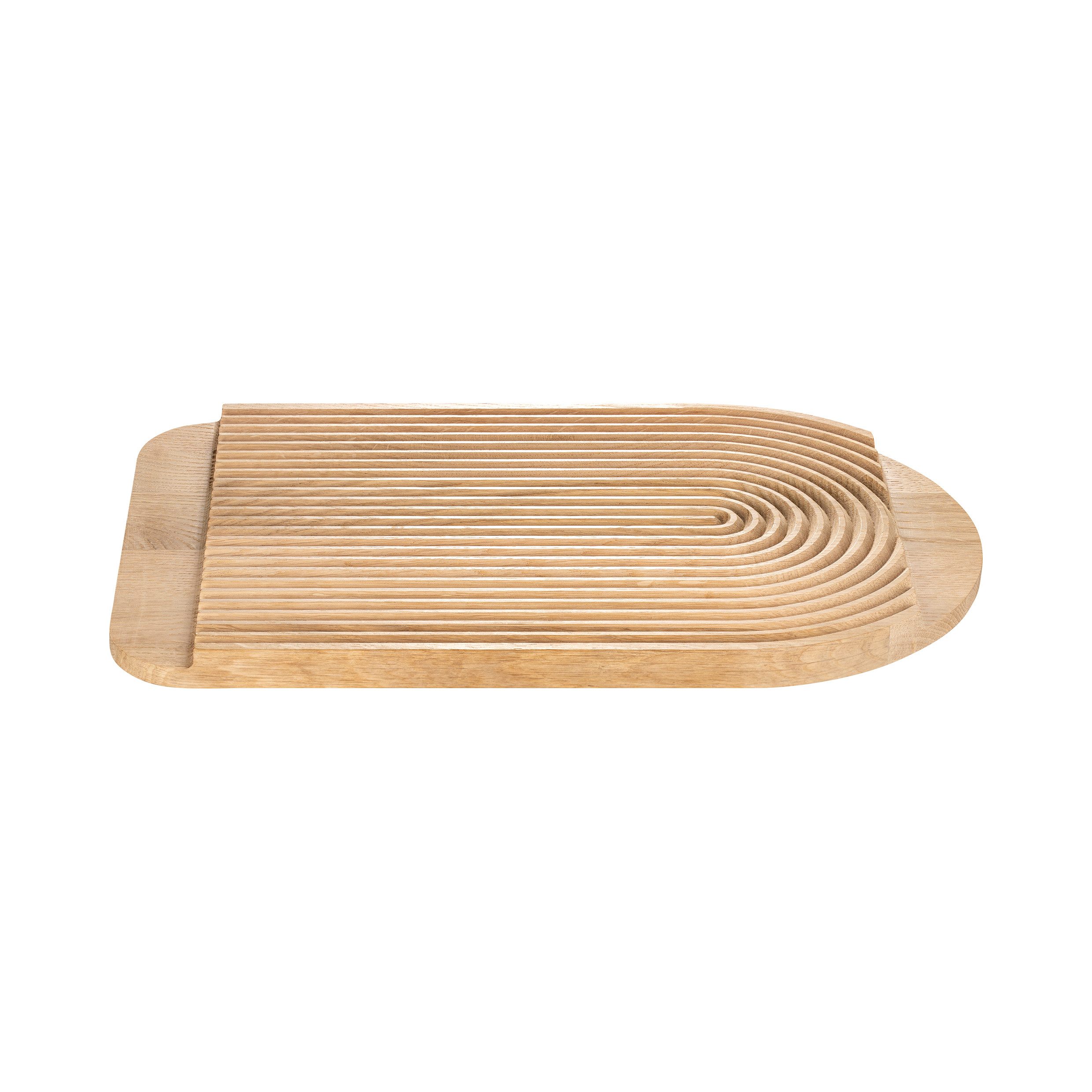 blomus Schneidebrett -ZEN- Servierbrett, Küchenbrett: Modernes Holzdesign, (1-St), Eichenholz, Geometrische Form, Beidseitige Verwendung